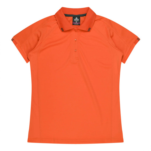 Watson Womens Polos Orange Slate